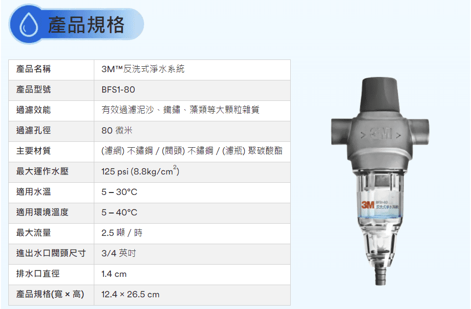 #軟化過濾系列 #3M #BFS1-80